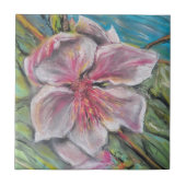 Perzikbloesem Tegeltje (Voorkant)