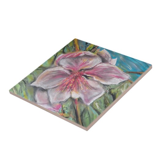 Perzikbloesem Tegeltje (Zijkant)