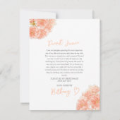 Perzikbloesem waterverf bruidsmeisje voorstel notitiekaartje (Achterkant)