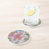 Perzikbloesem Zandsteen Onderzetter (Zijkant)