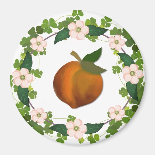 Perzikbloesemkrans Magneet (Voorkant)