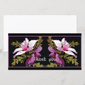 Perzikbloesems bedank je fotokaart bedankkaart (Voorkant / Achterkant)