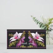 Perzikbloesems bedank je fotokaart bedankkaart (Staand voorkant)