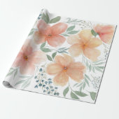 Perzikbloesems  cadeaupapier (Uitgerold)