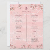 Perzikbloesems Dubbel Xi Chinees huwelijksprogramm (Achterkant)