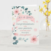 Perzikbloesems Geest van een dochter Gefeliciteerd Kaart (Gele Bloem)