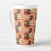 Perzikboeken en -thee latte mok (Linkerhoek)