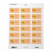 Perzikboeketiket Etiket (Full Sheet)