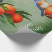 Perzikbomen en Westerne blauwvogels Cadeaupapier (Hoek)