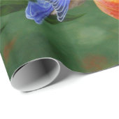 Perzikbomen en Westerne blauwvogels Cadeaupapier (Rol Hoek)