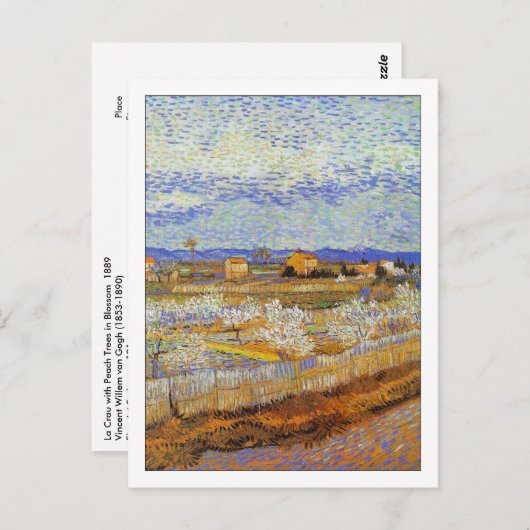 Perzikbomen in Bloesem door Van Gogh Briefkaart (Voorkant / Achterkant)