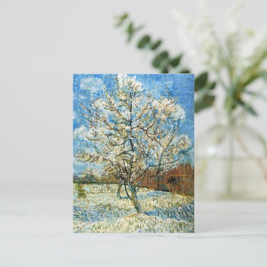 Perzikbomen in Blossom Vincent Van Gogh Briefkaart (Staand voorkant)