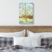 Perzikbomen in Blossom Vincent Van Gogh Canvas Afdruk (Insitu (Slaapkamer))