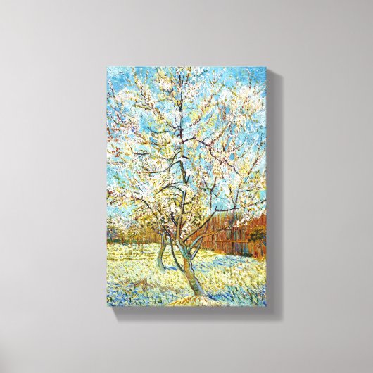 Perzikbomen in Blossom Vincent Van Gogh Canvas Afdruk (Voorkant)