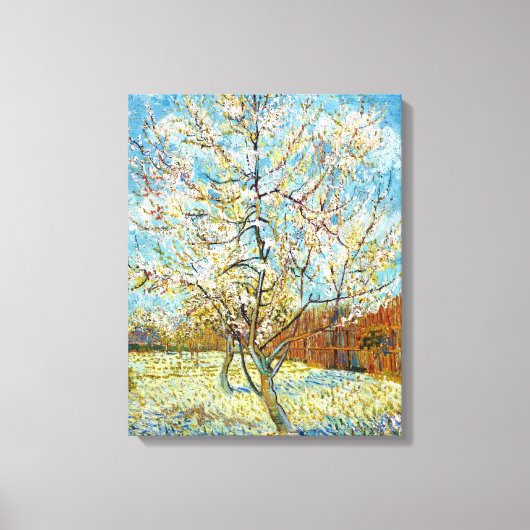 Perzikbomen in Blossom Vincent Van Gogh Canvas Afdruk (Voorkant)