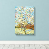 Perzikbomen in Blossom Vincent Van Gogh Canvas Afdruk (Insitu (Houten vloer))