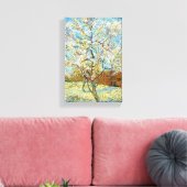 Perzikbomen in Blossom Vincent Van Gogh Canvas Afdruk (Insitu (Woonkamer))