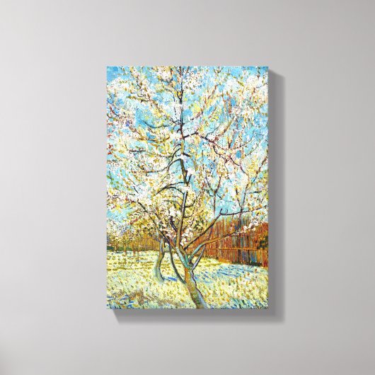 Perzikbomen in Blossom Vincent Van Gogh Canvas Afdruk (Voorkant)