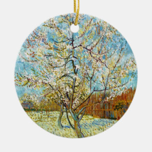 Perzikbomen in Blossom Vincent Van Gogh Keramisch Ornament