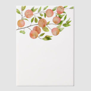 Perzikboom Aquarel Botanisch Vellum Uitnodigingen