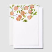 Perzikboom Aquarel Botanisch Vellum Uitnodigingen (Offset)
