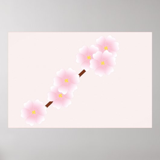 Perzikboom bloesems poster (Voorkant)