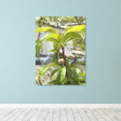 Perzikboom Canvasprint Canvas Afdruk (Insitu (Houten vloer))