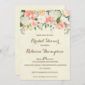 perzikbrudal doucheuitnodiging elegant modern kaart (Voorkant / Achterkant)