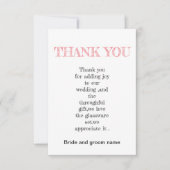 Perzikbruiloft en bloemenbruiloft bedankkaart (Voorkant)