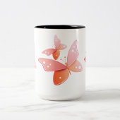 PerzikButterflies Tweekleurige Koffiemok (Center)