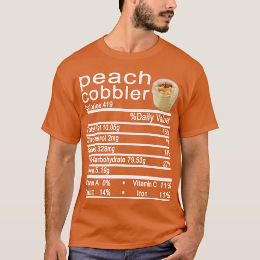 perzikcobbler Nutrition Feit Funny Thanksgiving T-shirt (Voorkant)