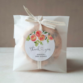 Perzikdank U Klassieke ronde Sticker