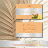 Perzikdemper Kute Roos Flower with Initialen Visitekaartje