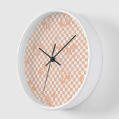 Perzikdons Perenruit Gingham Patroon (Hoek)