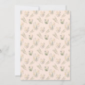 Perzikdons Waterverf Wilde Bloemen Bewaar De Datum Kaart (Achterkant)