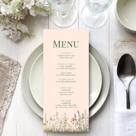Perzikdons Wildernis Bruiloftsmenu Menu