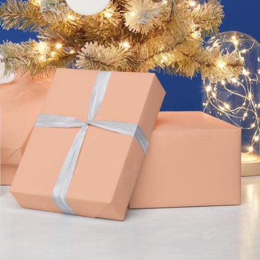 Perzikdonsige vaste stof cadeaupapier (Feestdagen)