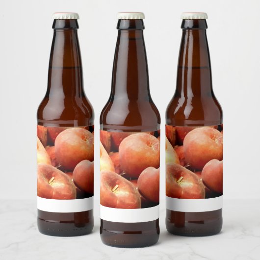 perzikdonuts bier etiket (Flessen)
