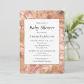 Perzikdruk Roos Glitter Giraffe Kaart (Staand voorkant)