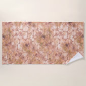 Perzikdruk Roos Glitter Giraffe Strandlaken (Voorkant)