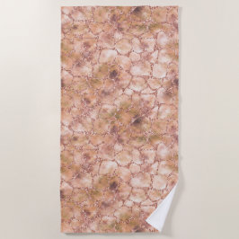 Perzikdruk Roos Glitter Giraffe Strandlaken