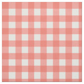 Perzikecho & White Gingham Check Stof (Swatch)