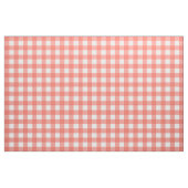 Perzikecho & White Gingham Check Stof (Fat Quarter)