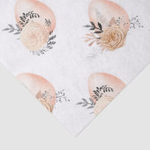 Perzikeieren en -bloemen op witte ontkoppeling tissuepapier (Detail)