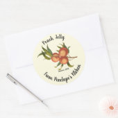  perzikeletiket van uw keuken ronde sticker (Envelop)
