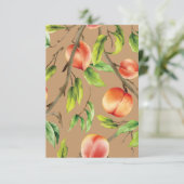 Perziken aan de boom bedankkaart (Staand voorkant)