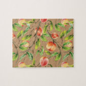 Perziken aan de boom legpuzzel (Horizontaal)
