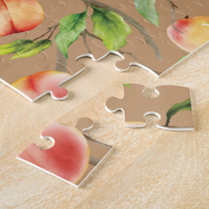 Perziken aan de boom legpuzzel