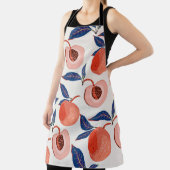 Perziken abrikozen bladeren crème achtergrond schort (Insitu)