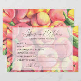 Perziken - advies en wensen bruidsfeest briefpapier